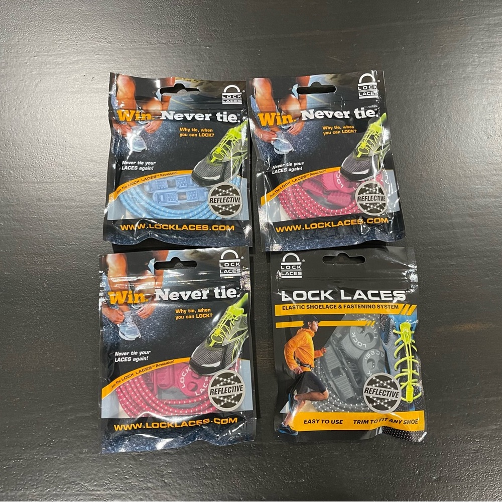 NWT Lock Laces ~ Four Pack